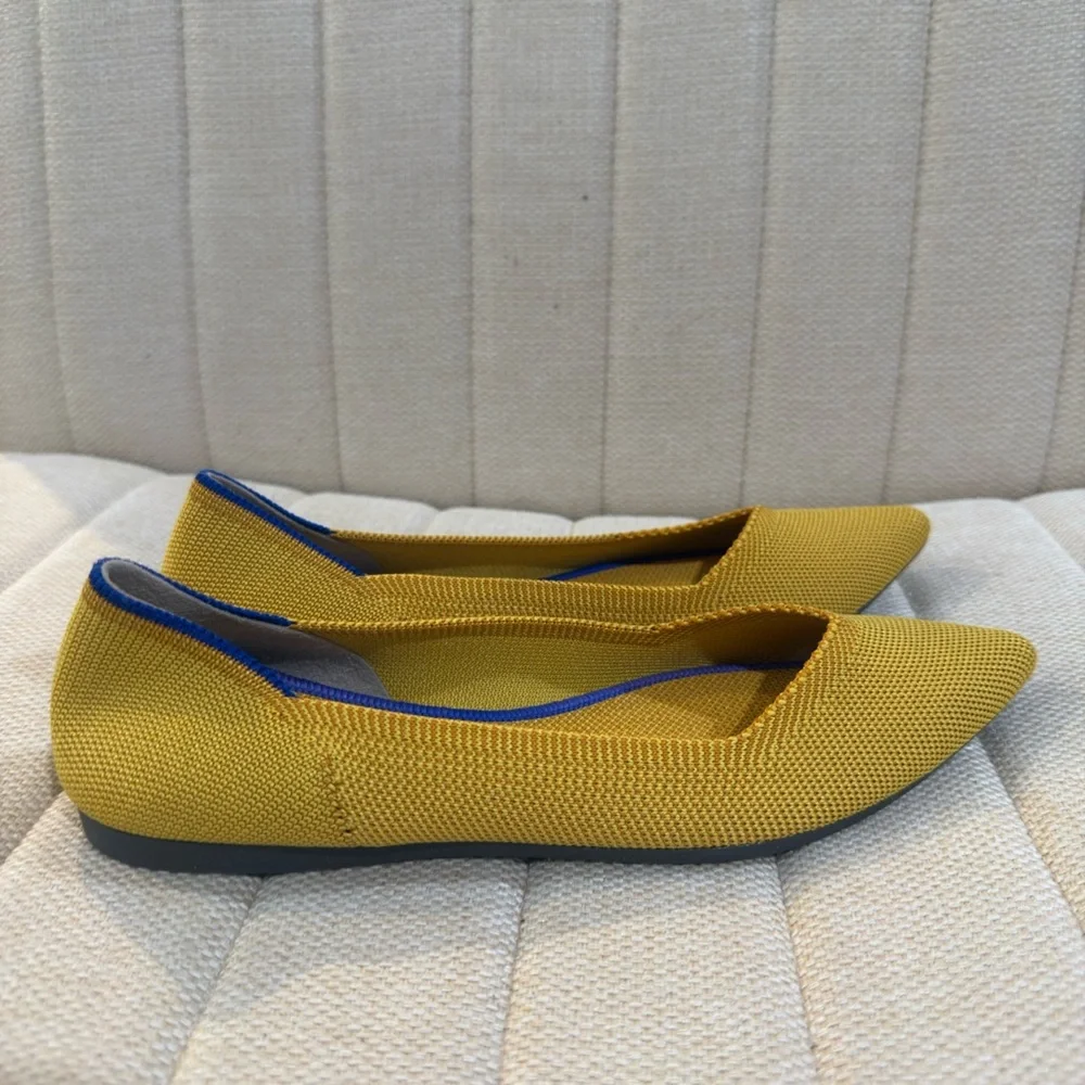 Rothy's Yellow Flats with Blue Accents - Picture 4 of 7